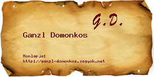Ganzl Domonkos névjegykártya
